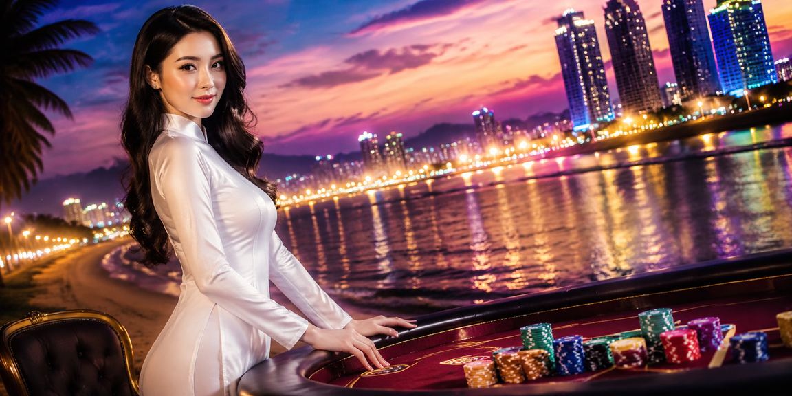 Người phụ nữ Vũng Tàu mặc áo dài theo dõi cá cược thể thao trực tuyến